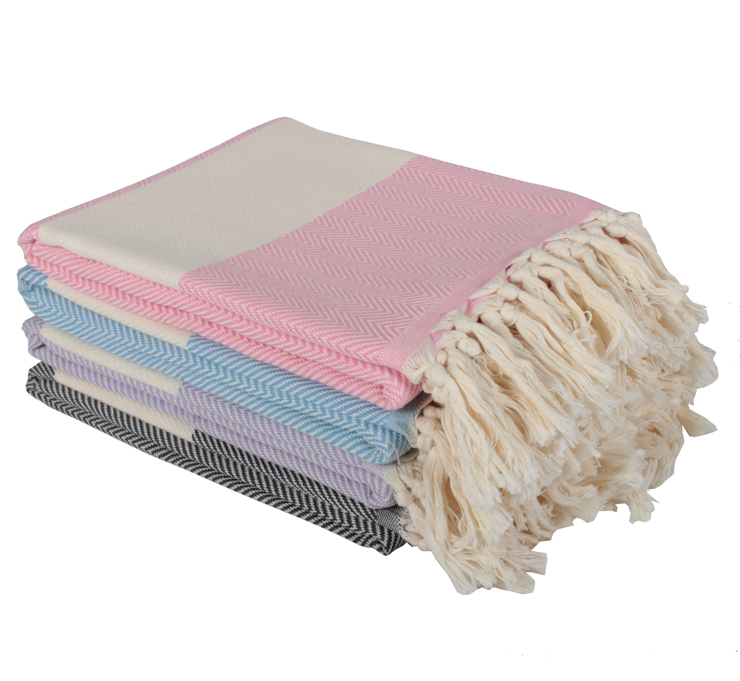 High Quality Best Price Herringbone Pattern Turkish Towel , Bath Towel , Beach Towel , Fouta