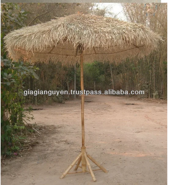 Thatch umbrella, Seagrass umbrella, Palm Leaf Umbrella furniture, garniture, handmade, from VN - MS Ngoc