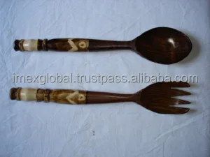 MOP HANDLE DECORATIVE SALAD SERVER SET