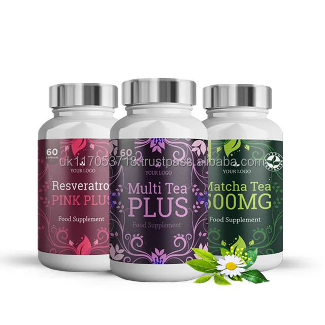 
Matcha Green Tea Teatox Vitamins Food Health Supplements Premium Bottle - Labelling Available - Wholesale Diet Supplements 