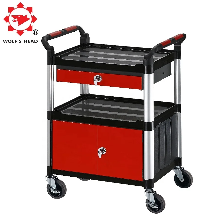 3 Tier Drawer & Cabinet Storage Plastic Working Utility Tool Cart