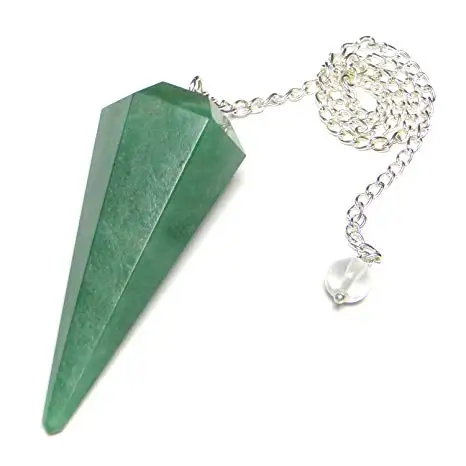 High Quality Green Aventurine 6 Faceted Pendulum Crystal Pendulum Gemstone Green Aventurine Pendulum For Sale