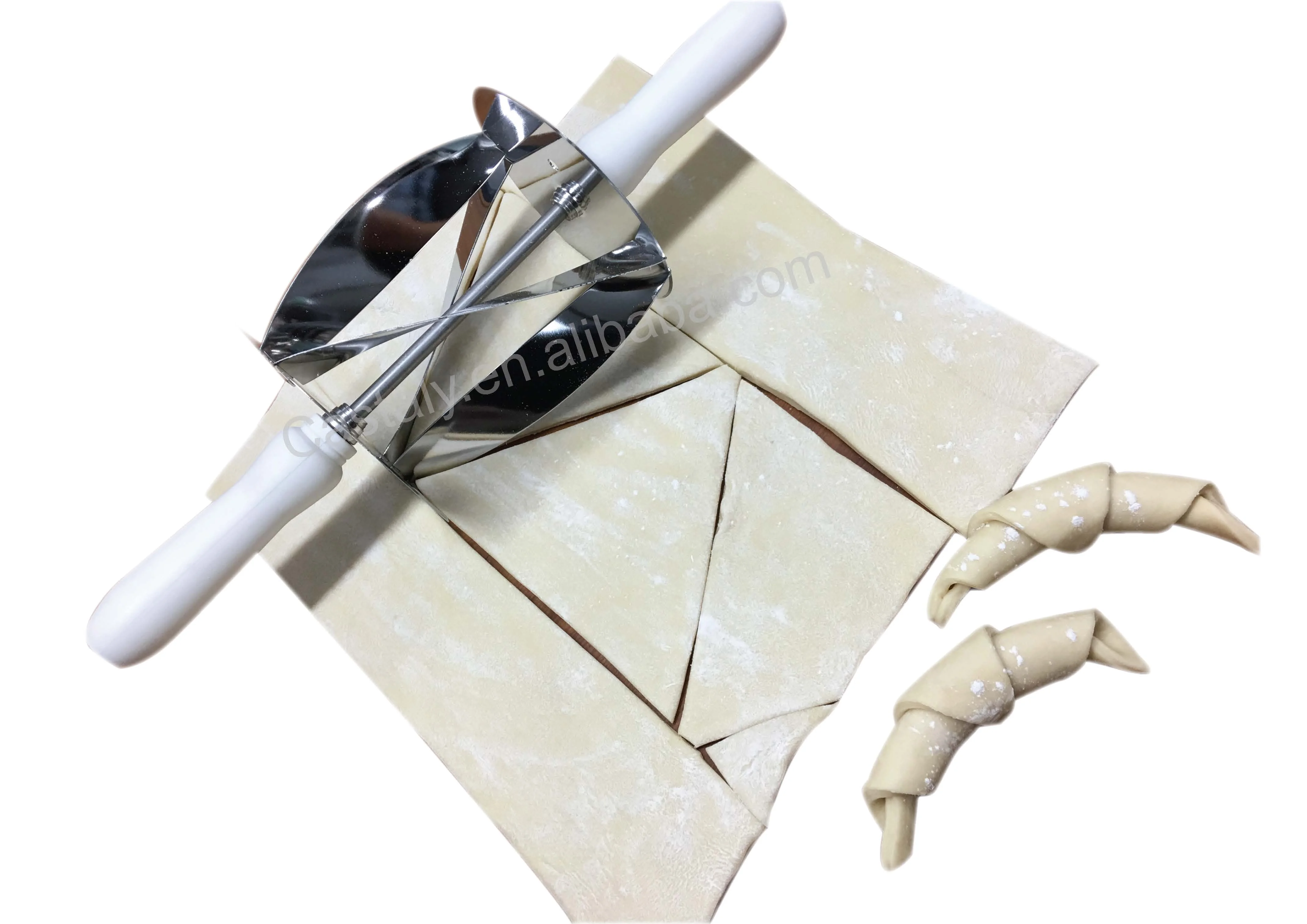 Stainless Steel Bakeware Croissant Pastry Roller Knife Rolling Tool
