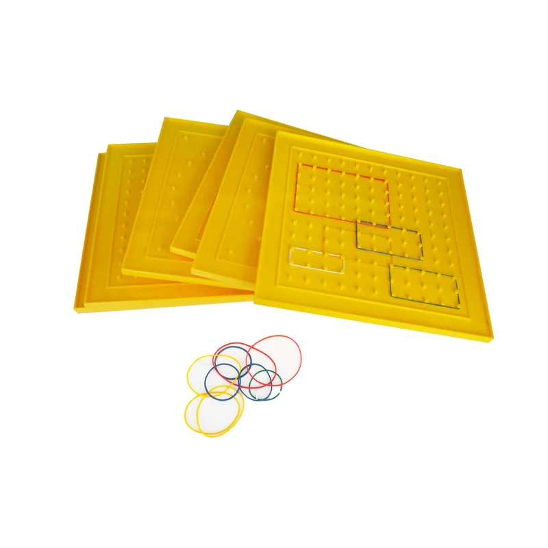 27cm Square Geoboard Plastic Geometric Board Preschool Toy