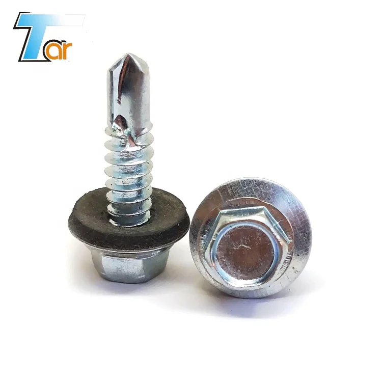 
Tornillo Autoperforante De Cabeza Hexagonal Con Arandela EPDM hex head self drilling screw 