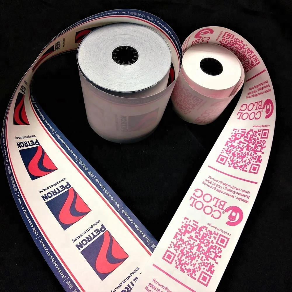 
Made in MALAYSIA- Extra White Dark Image -80 x 80 Thermal Paper Roll 