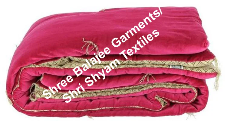 PEBBLE VELVET TWIN  KING SIZE QUILTS INDIAN HANDMADE KANTHA VELVET BED COVER BLANKETS