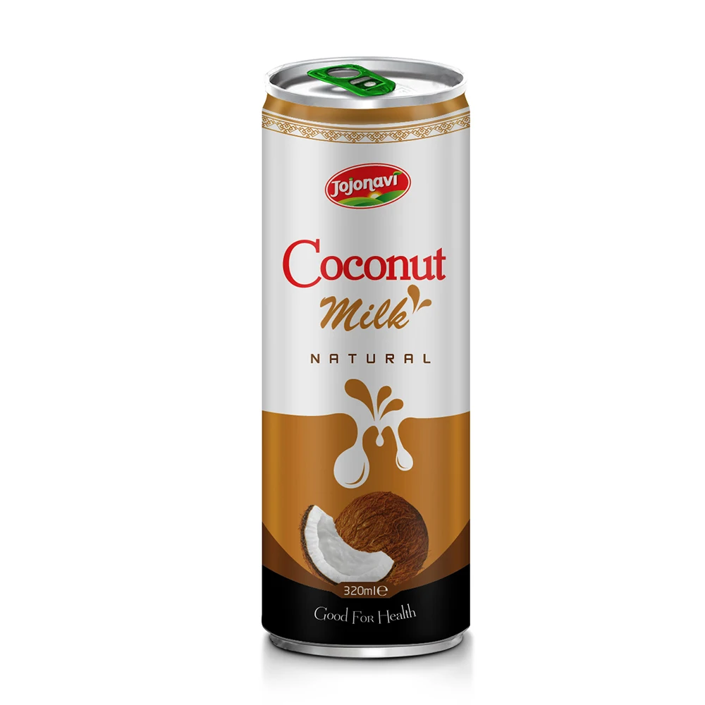 JOJONAVI Natural COCONUT MILK pure coconut juice in canned 320ml Coconut milk supplier ODM service from Viet Nam
