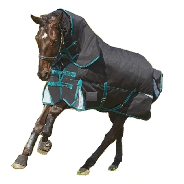 
Black 1200D DETACH A NECK MEDIUM Turnout combo horse rug 