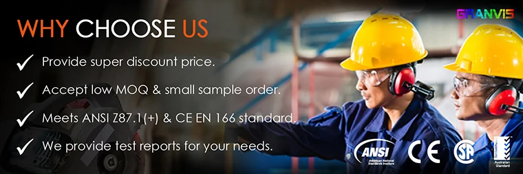 ANSI Z87.1 CE EN166 safety glasses eyebrow protective eyewear for industrial made in Taiwan