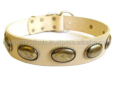 Dog collar german shepherd pet collars & leashes for dogs pet training traffic leading leather customized brand logo all seasons