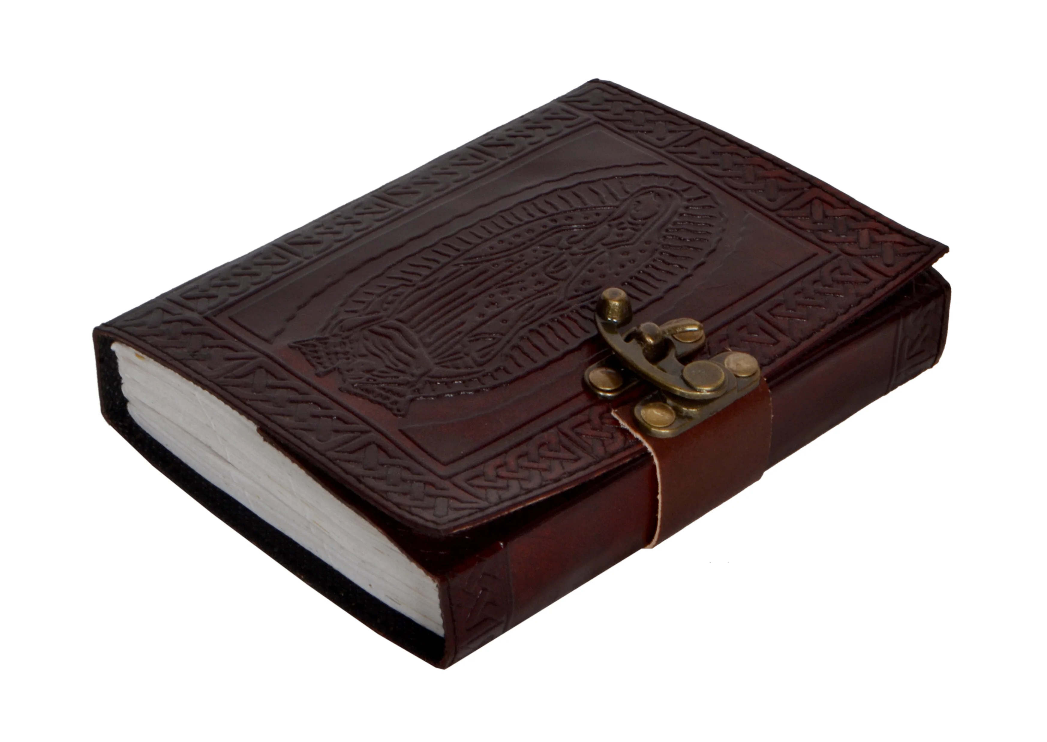 Mother Of Earth Printed Genuine Leather Journal Antique Handmade Paper A5 Notebook Diary Antique C Lock Writing Diary Sketchbook