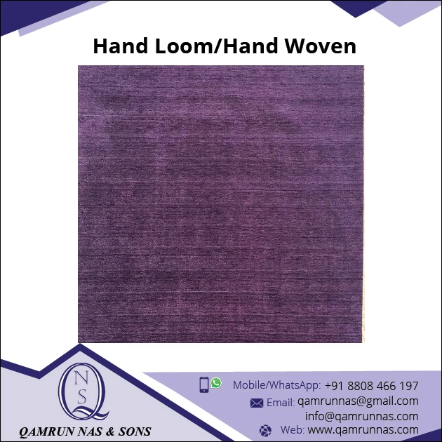 Best Quality Durable Plain Handloom Woolen Carpet for Sale