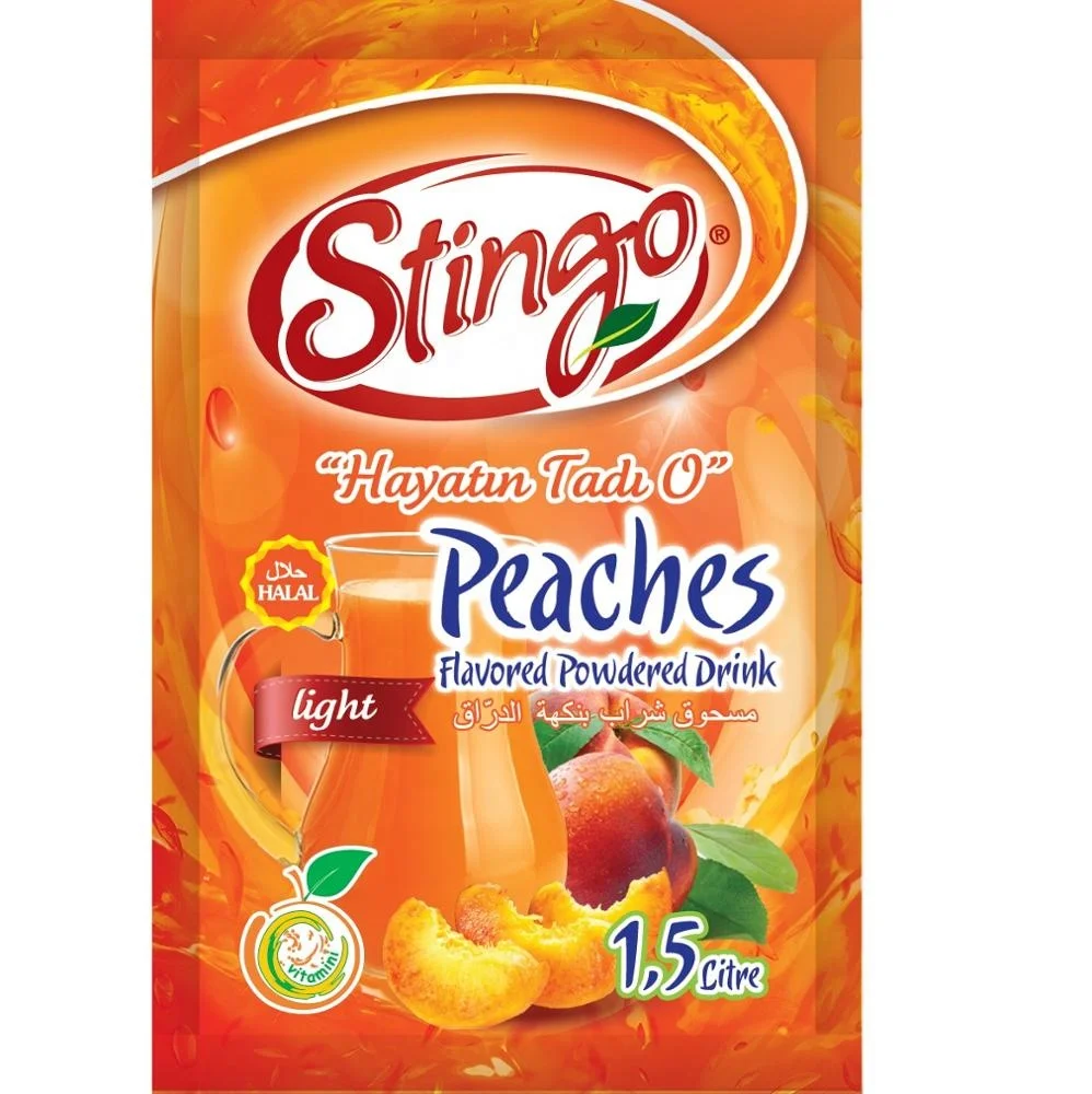 Peaches Flavored Instant Powder Drink juice Soft Drink 9gr 1.5L