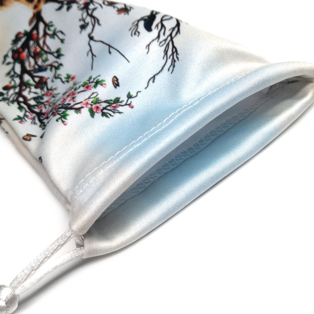 Custom Logo Printed Microfiber Drawstring Eyeglasses Sunglasses Glasses bag pouch