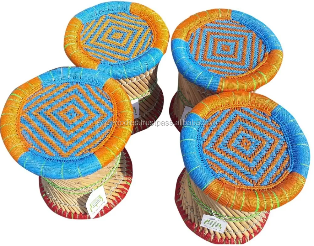 Modern Low Ottoman Sitting Stool Handicraft Living Room Home Kitchen Counter Indoor/Outdoor Balcony Terrace Garden Lawn Patio