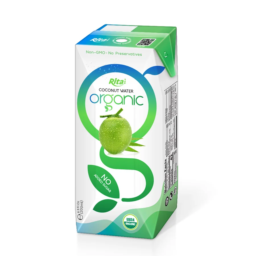 200ml Aseptic Box Wholesale Organic Coconut Water