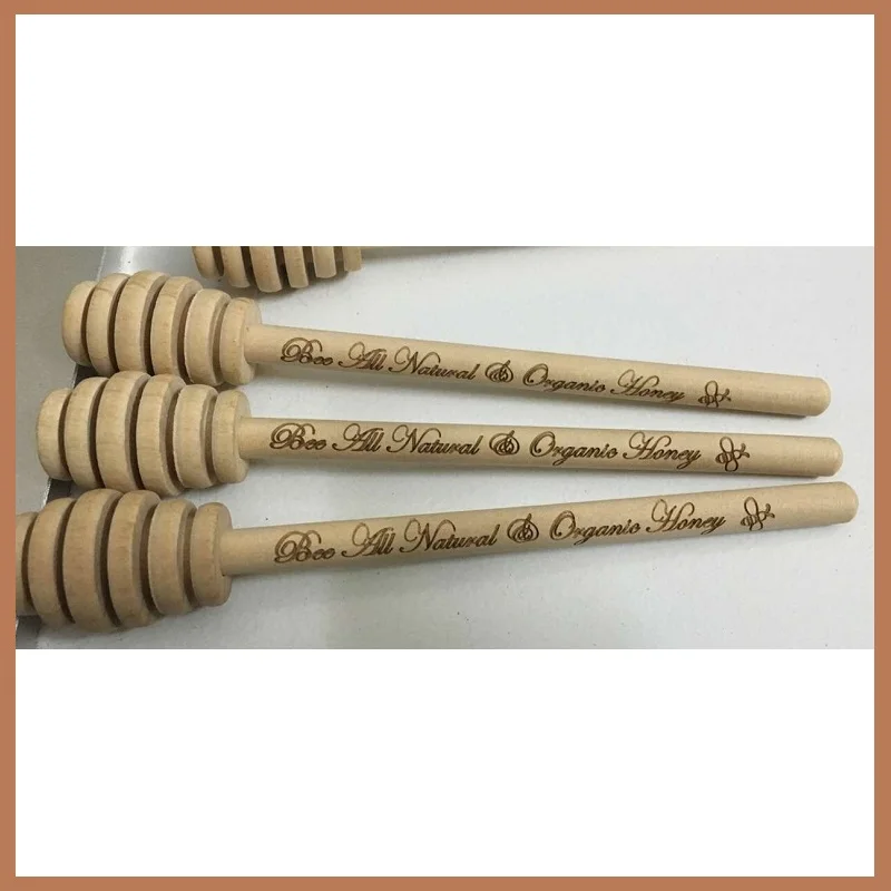 
WHD008 10 CM Custom shape Mini Wooden Honey Dipper 