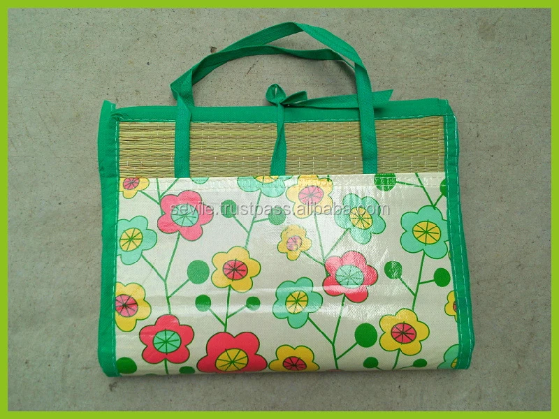 
Folding Popular Portable Natural Straw Rush Mat 