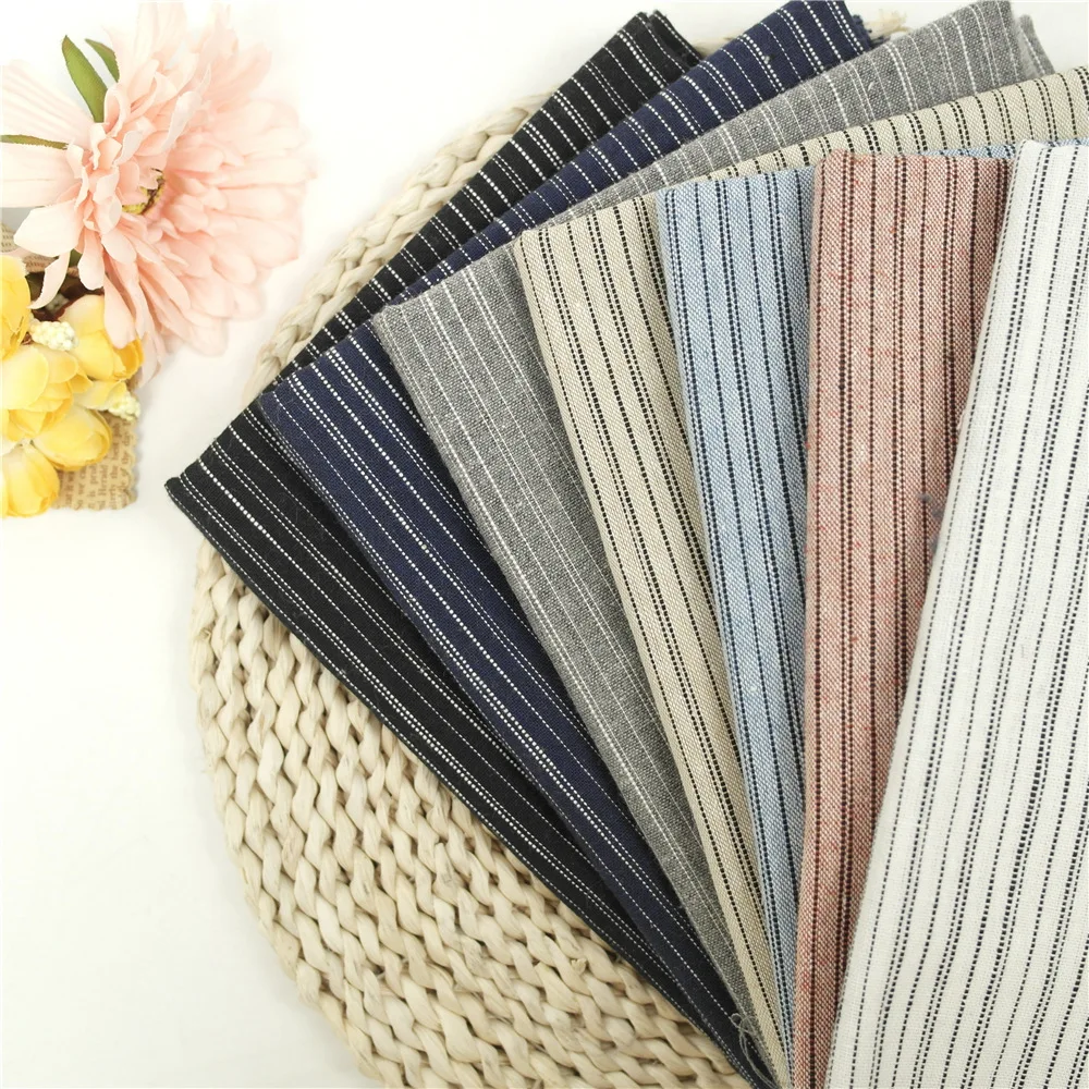 2019 breathable  cotton linen blend fabric woven for clothing use cotton linen stock lot