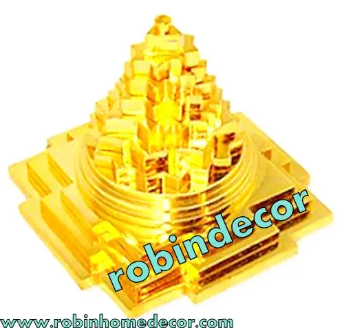 MERU SHRI SHREE YANTRA FOR VASTU CORRECTION & PROSPERITY GOLD PLATED BIG SIZE ENERGIZE