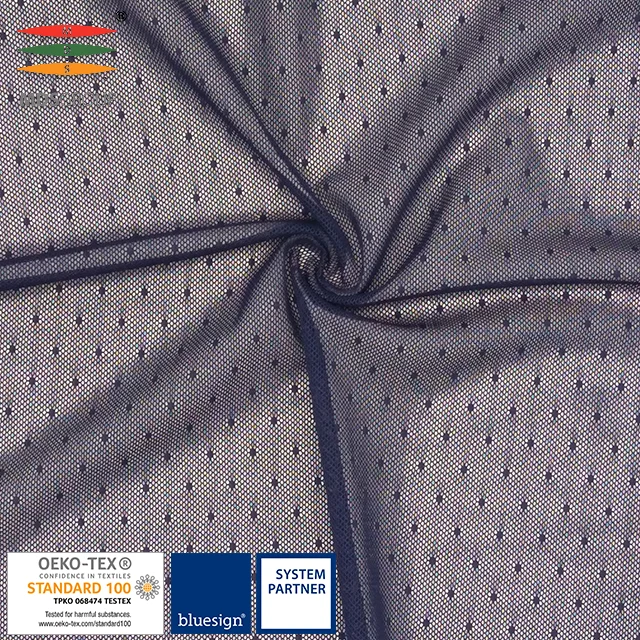 
86% polyester 14% spandex warp knit stretch jacquard mesh power mesh 