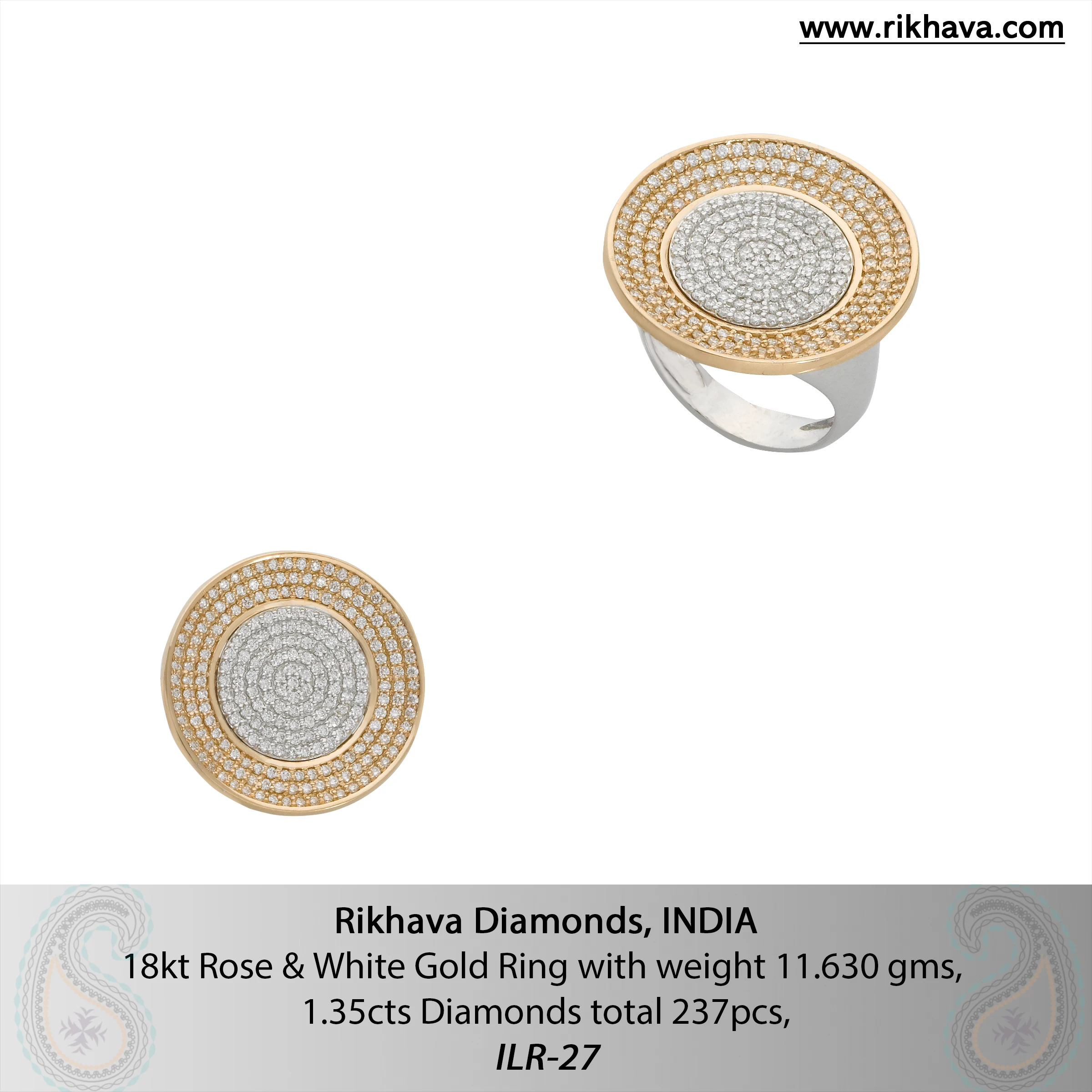 
Diamond Ring for Women (FREE SHIPMENT ON PURCHASES MORE THAN $2000. IMPORT DUTIES & TAXES TO BE BORNE BY CLIENT) 