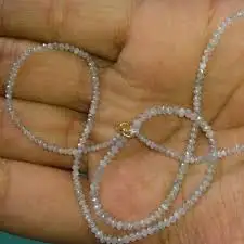 100% Natural White And Gray Diamond Beads Necklace At Wholesale Price In India,diamond beads Strands,diamond strand necklace