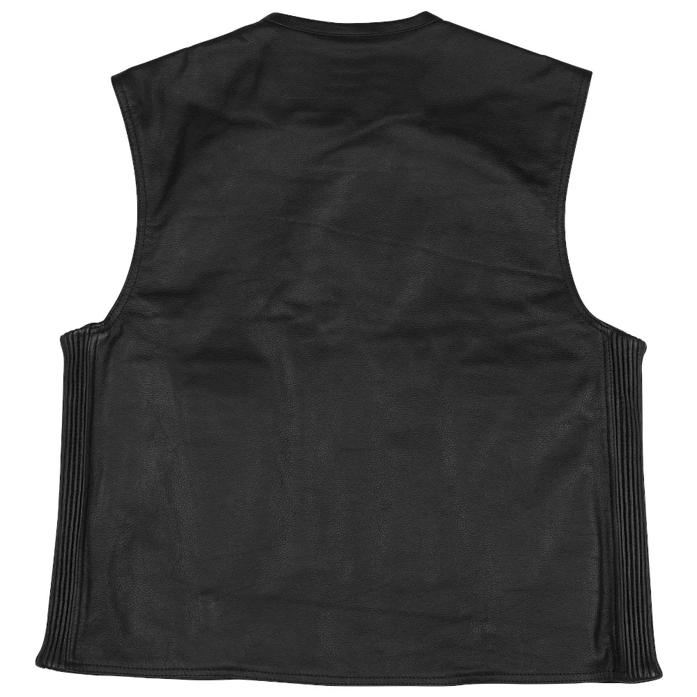 great fit and great quality custom motorbike motorcycle racing riding leather Club vest oem plus size