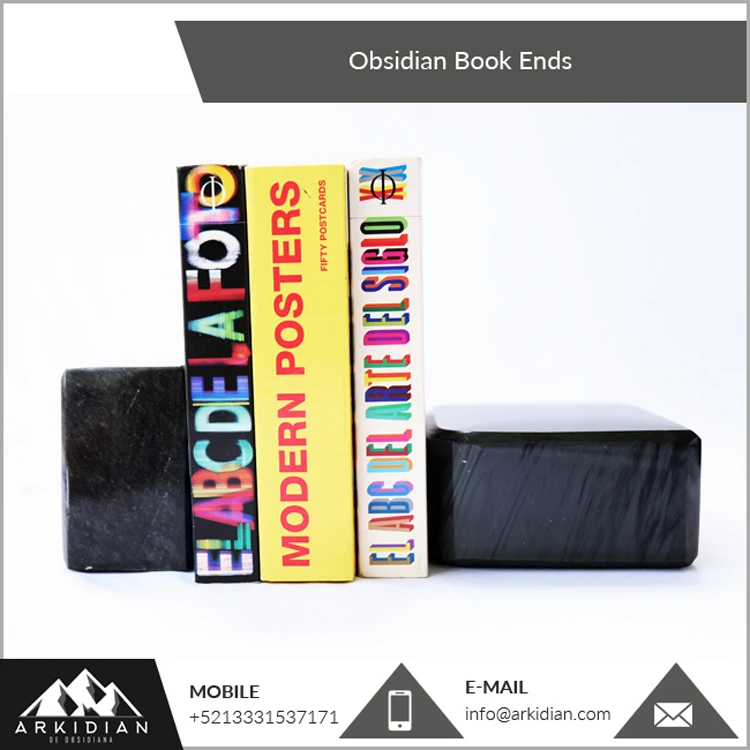 Книжные концы для подарков мексиканский обсидиан камень лучшее качество Новые книжные концы