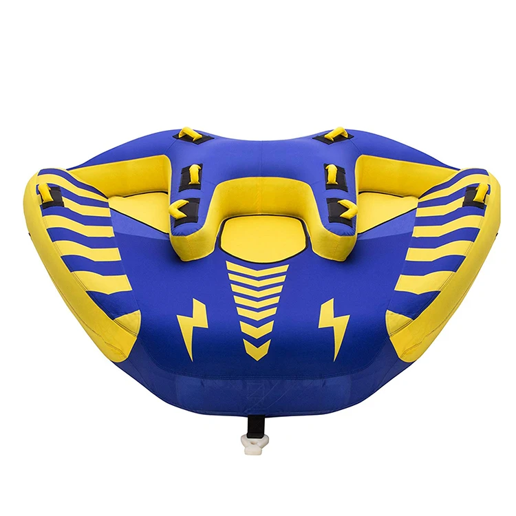 Oem custom for 3 4 Person Comfortable Backrest Water Sport Fying Boat Ski Inflatable Towable Tube
