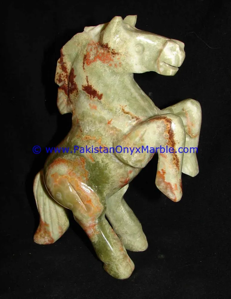 White Onyx Marble Horse manufacturer and exporter from Pakistan