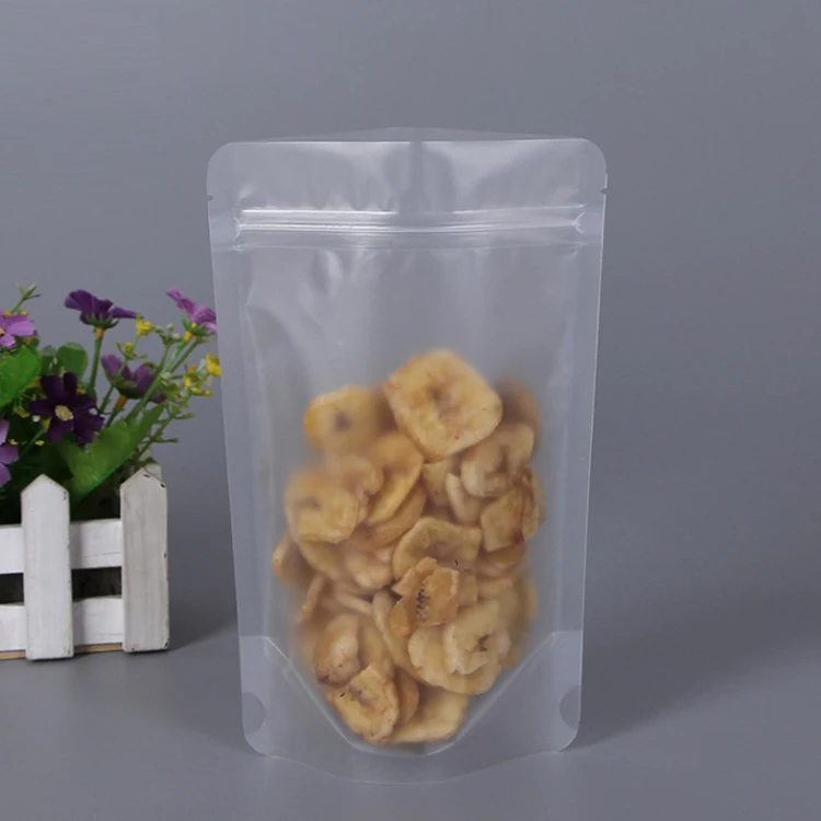 polysmarts Transparent Stand-Up Pouch Bag, Food Zipper Bag, Pistachio/Dried Mango Plastic Packing Bag