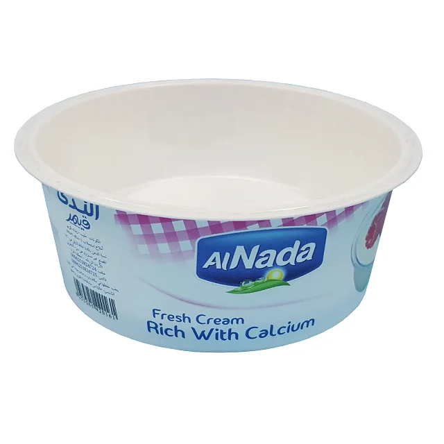 DYF100 Best Quality Round 100ml PP IML Container & PP IML Lid for Food (Cream Cheese Yogurt Ice Cream Chocolate Packaging