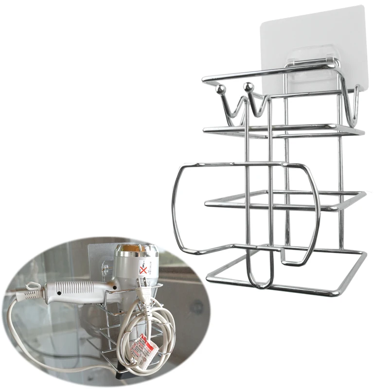 Self adhesive wall mounted Hair dryer holder