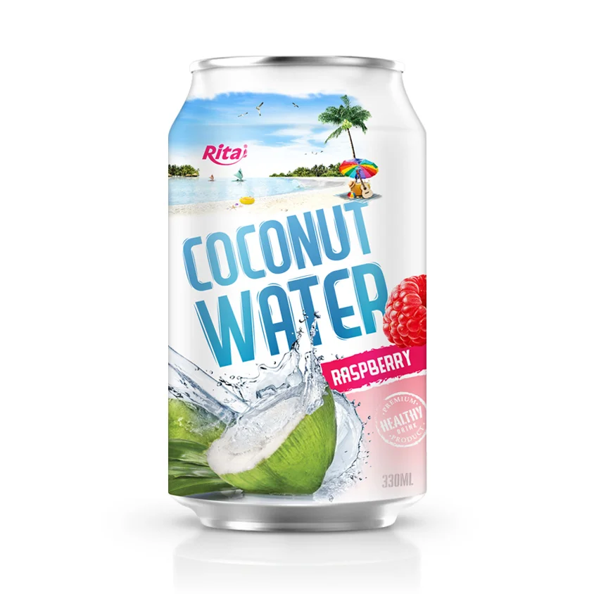 100% Fresh Coconut Water Factories Exporters 330ml Pure Free Sample Gluten Vietnam Product High
