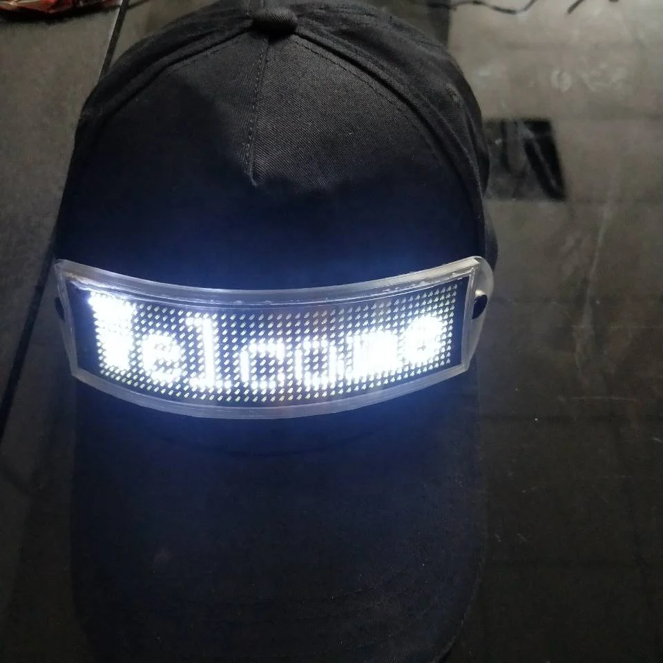 Communicable Head Wear LED Cap Led Display Cap