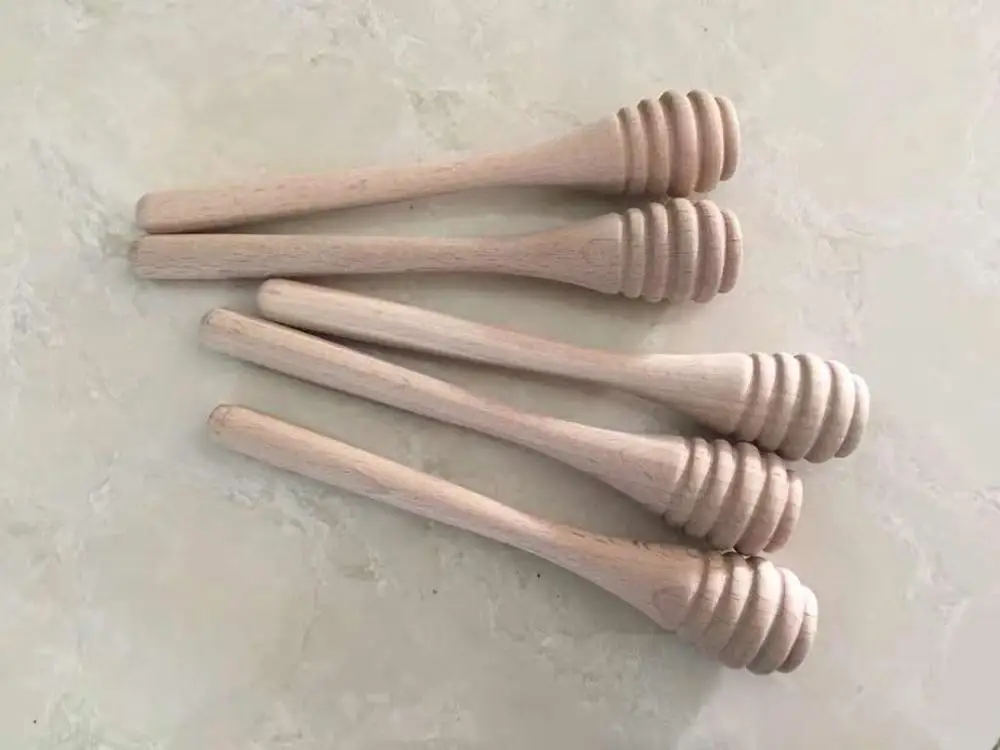 
WHD008 10 CM Custom shape Mini Wooden Honey Dipper 