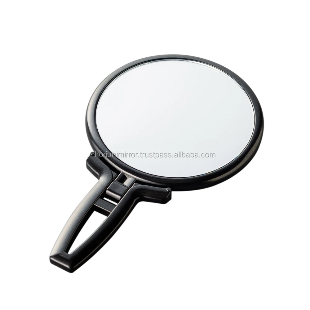 
Plastic handheld magnifying make-up customized logo hand mirror 