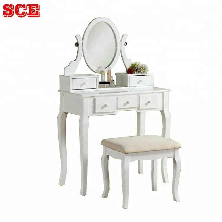 4 color makeup room furniture vanity dressing table with drawers