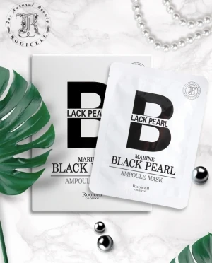 Korean  Skin Care  Natural Moisturizing  Marine Black Pearl and Hyaluronic Acid Ampoule Mask 25ml