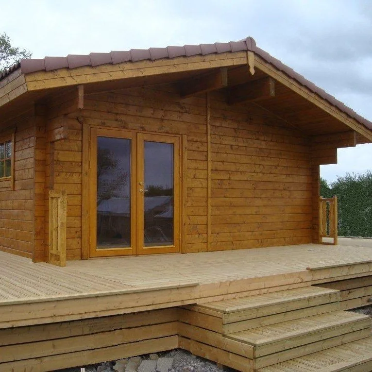 prefab cheap log cabin design kit UK caravan act specification mobile home energy saving green residential twin unit