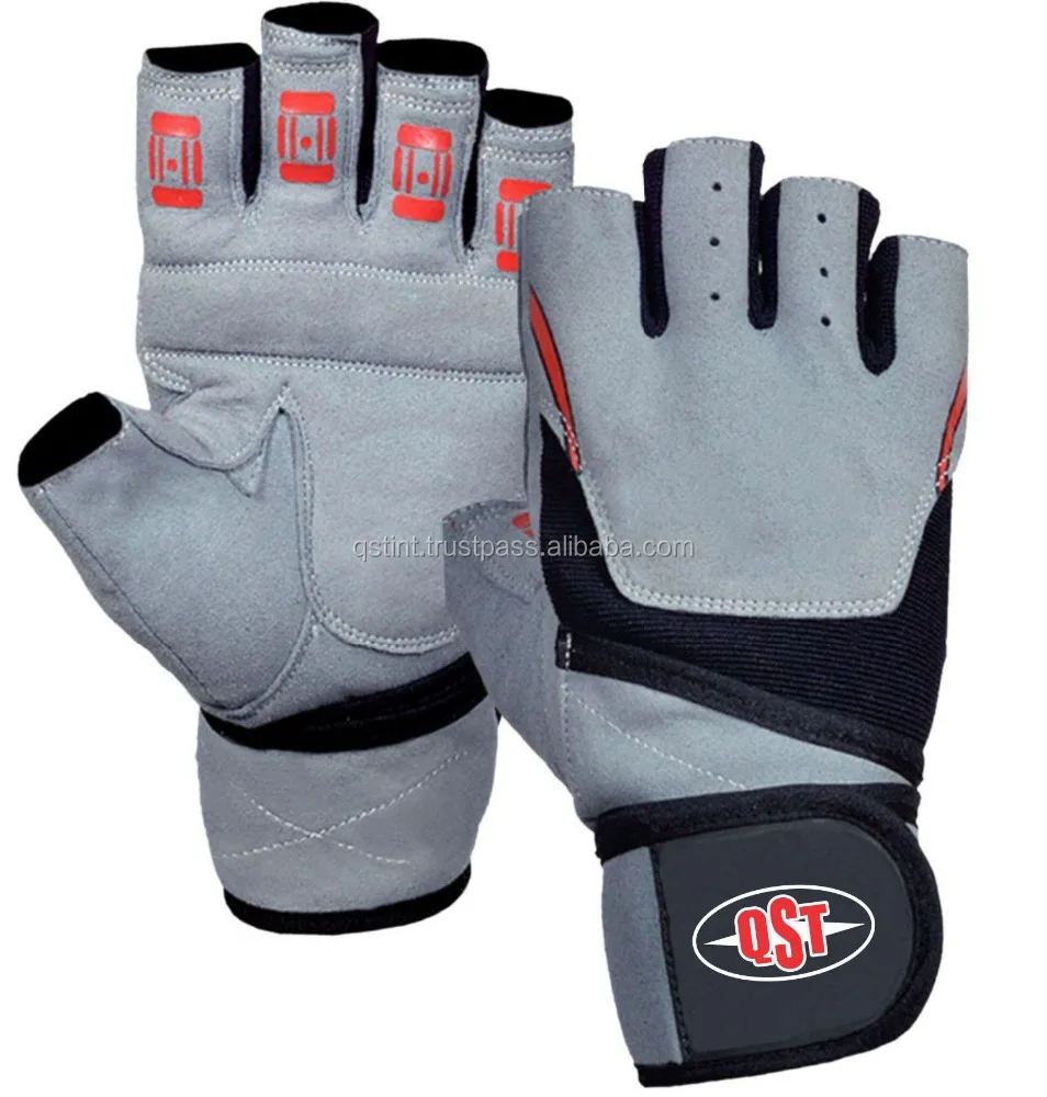 Breathable Cowhidegym Training Gloves Weight Lifting Gloves Fitness Long Wrist Sports Customized OEM Unisex PK XS to XXL