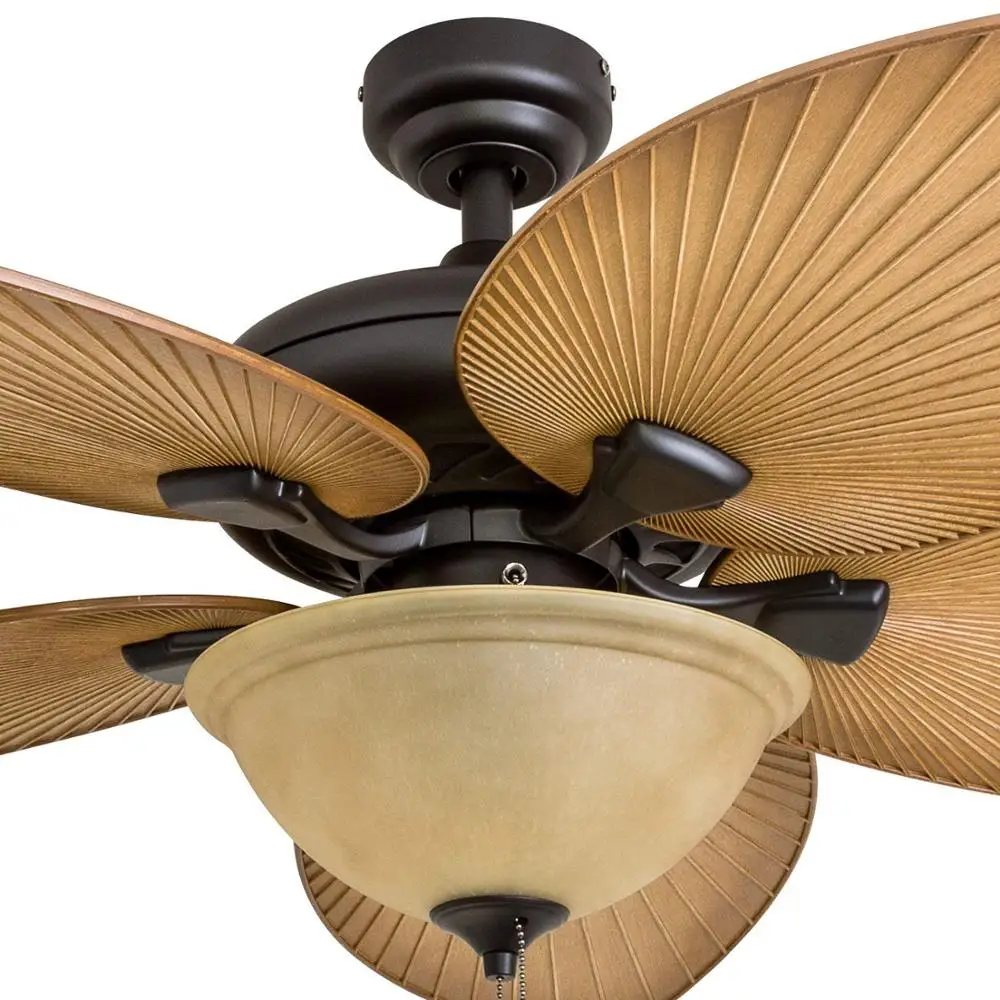 Contemporary Decor Indoor 52Inch Plastic Remote Control Electric Ceiling Fan With LED Light