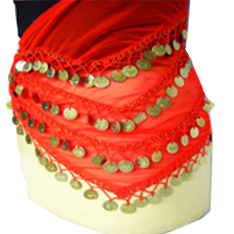 Танец живота хип шарф юбка для танца Bling монета танцевальный костюм оборудование женщин Исполнительница