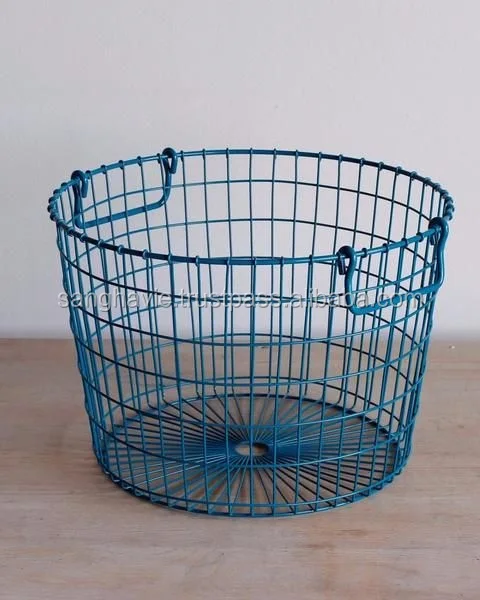 ROUND METAL IRON WIRE BASKET KITCHEN DECORATIVE METAL WIRE BASKET LOW PRICE FRUIT BASKET