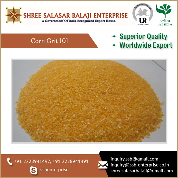 Exporter of Natural Wholesale Corn Grits 101 at Competitive Price from India