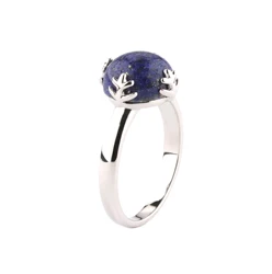 925 sterling silver jewellery snowflake natural gemstone lapis lazuli ring gemstone silver ring for women