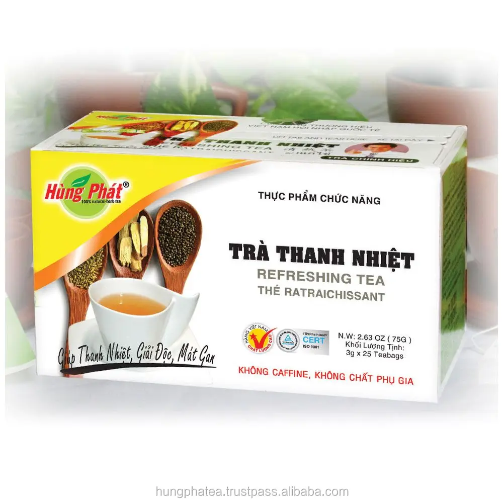 Organic Health Slimming Refreshing Tea in Vietnam Blended Flavored Herbal Bagged Tea with 2 Years Shelf Life ISO Certified