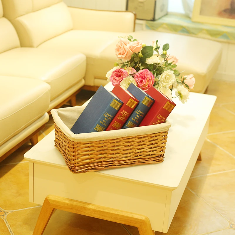 Custom Size Wholesale Household Hand Woven Wicker Storage Basket